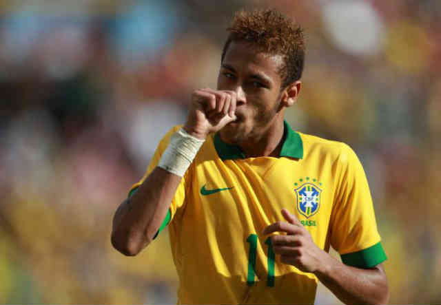 Neymar celebrates both his goal against Bolivia