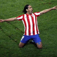 Radamel Falcao García Zárate (10 February 1986), commonly known simply as Falcao, a name given to him by his father as a tribute to the Brazilian coach Paulo Roberto Falcão, is a Colombian football striker, who currently plays for Atletico Madrid and represents the Colombia national football team. Falcao is sometimes nicknamed as El Tigre (Spanish for The Tiger) and King of the Europa League. Falcao is considered by many experts to be the 'deadliest' striker in the world and among the best, having surpassed Jürgen Klinsmann's record of 15 goals (17) in a single annual international club football European competition UEFA Champions League/UEFA Europa League campaign. He also played a key role in guiding Porto to a second UEFA Cup/UEFA Europa League title, as well as finishing undefeated in the 2010–11 Primeira Liga season. In July 2011, Falcao was regarded as the fifth best player in Europe during the 2010–11 season through balloting by 53 sportswriters of the UEFA member associations. Falcao had also received the Portuguese Golden Ball award in 2011, becoming the first Colombian to do so. Falcao had won both the GQ Spain award for sportsman of the year and the Globe Best Footballer in 2012. In 2012, Falcao was listed 6th in The 100 best footballers in the world by The Guardian. Falcao was listed into the FIFA XI for 2012.
