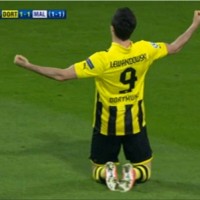 Robert Lewandowski's 39th minute goal, that was Borussia Dortmund's 1-1 equaliser against Malaga