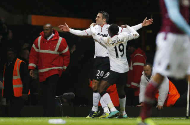 Robin Van Persie managed to save Manchester United as they were a goal down