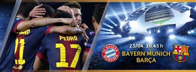 Watch Bayern Munich vs Barcelona live stream. Watch this game live and online for free. UEFA Champions League, semi-finals 1st leg April 23, 2013.