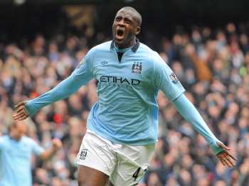 Gnégnéri Yaya Touré (born 13 May 1983), commonly known as Yaya Touré, is an Ivorian footballer who plays primarily as a midfielder for the Côte d'Ivoire national team and is the Vice-Captain of Premier League club Manchester City. Touré is renowned for combining great vision, passing ability, and physical power with technique. A versatile player, he aspired to be a striker during his youth and has played centre back, including for FC Barcelona in the 2009 UEFA Champions League Final. He frequently plays as a box-to-box midfielder for club and country and often switches from defensive and offensive positions throughout matches. Touré began his playing career at Ivorian club ASEC Mimosas, where he made his debut aged 18. He was voted African Footballer of the Year for 2011 and 2012. His performances attracted attention from Europe, playing for clubs in minor European leagues. Touré played for Beveren in Belgium, Metalurh Donetsk in Ukraine, Olympiacos in Greece, and AS Monaco in France. In 2007, Touré moved to Barcelona, playing over 100 matches for the club and was part of the historic 2009 Barcelona team which won six trophies in one calendar year. Touré then moved to Premier League club Manchester City in 2010, where he has since scored a number of key goals for the Citizens, most notably the only goals in the 2011 FA Cup semi-final and Final. Touré has a distinguished international career with 74 caps for Côte d'Ivoire, representing the team in their first appearance in a FIFA World Cup, in the 2006 competition and in 2010. He is the younger brother of his Côte d'Ivoire and Manchester City teammate Kolo Touré.