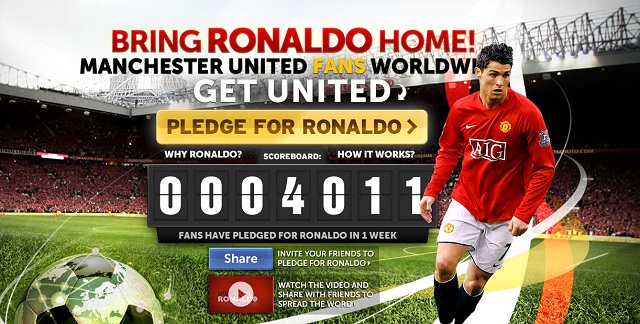 : 'BringRonaldoHome' movement aims for £10 contribution from 10m fans to re-sign Cristiano Ronaldo