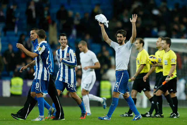 Espanyol after their match still celebrate the result against Real Madrid