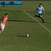 Count them as you watch: Gabriel Leyes takes on seven Cerro players before scoring a dazzling goal for River Plate.