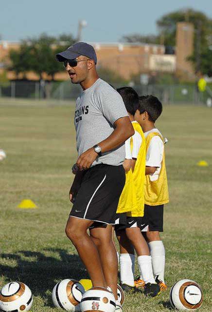 Ali Sadjady coaching at the academy