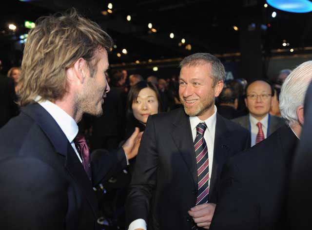 Roman Abramovich meets David Beckham