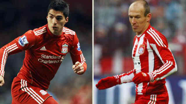 Bayern Munich are thinking to make a trade for Robben and bring on Suarez