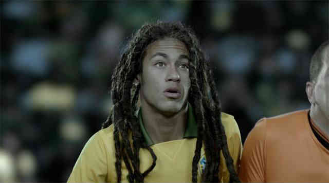 Neymar in once of the adverts for VW as he has become the new icon