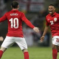 Rooney and the Oxlade Chamberlain celebrate their amazing goals