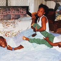 Balotelli with mother Rose and brother Enoch.