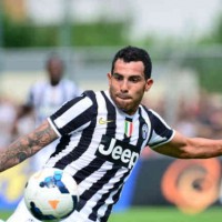 Carlos Tevez with his debut at Juventus