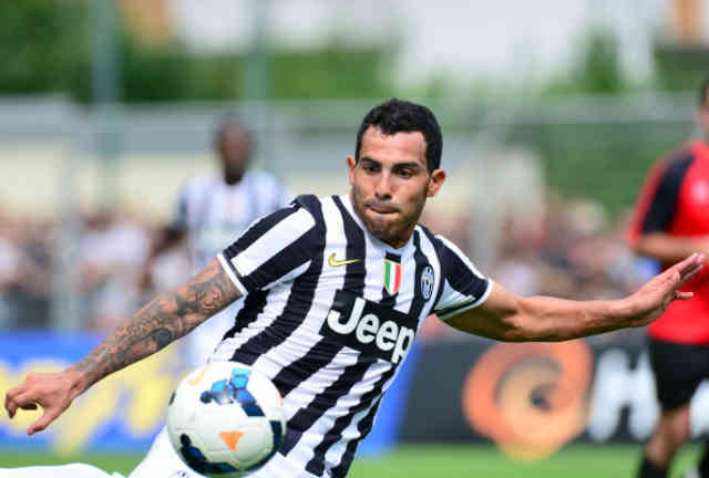 Carlos Tevez with his debut at Juventus