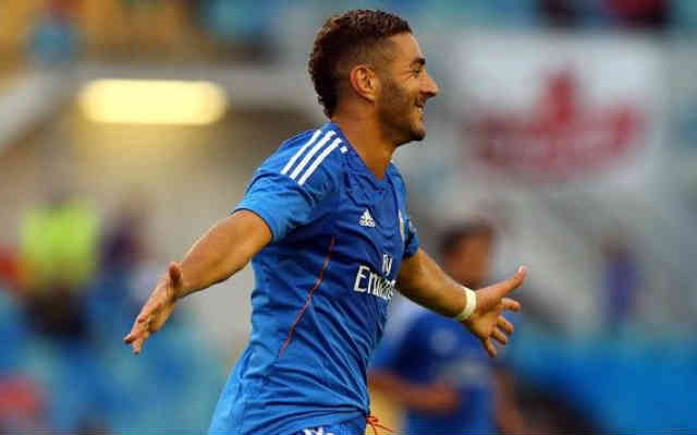 Karim Benzema celebrates his goal against PSG