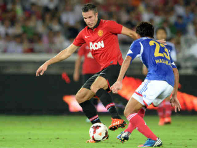 Robin Van Persie showing skills on the pitch