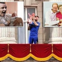 Images of Chelsea captain John Terry joining in Baby Royal celebrations go viral