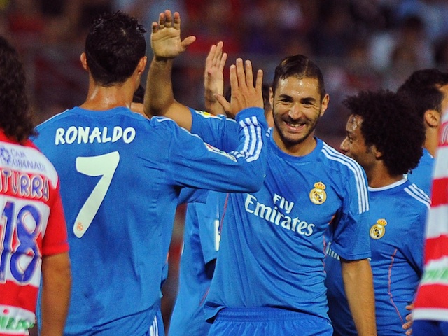 Granada-0-1-Real-Madrid-Benzema-scores-Ronaldo-congratulates-him..