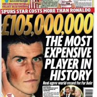 The Daily Mirror has a great back page today, with the headline shouting '£105,000,000- The most expensive player in history'