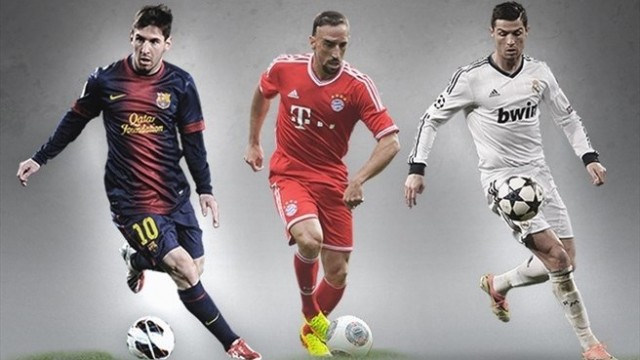 Top 15 Football Players of 2012-2013 Season-Messi, Ronaldo and Ribery in the top 3