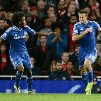 Azpilicueta celebrates his opener against the Gunners