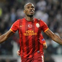 Drogba celebrates his amazing goal against Juventus in the Champions League