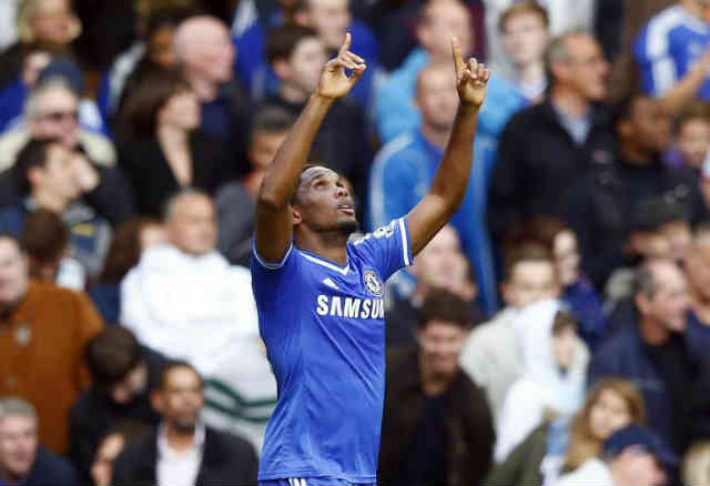 Eto'o who recently joined Chelsea has made his first goal for the club