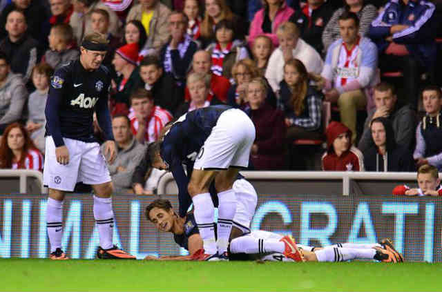 Januzaj celebrates with his first two goals and debut