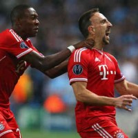 Ribery celebrates his smacking goal