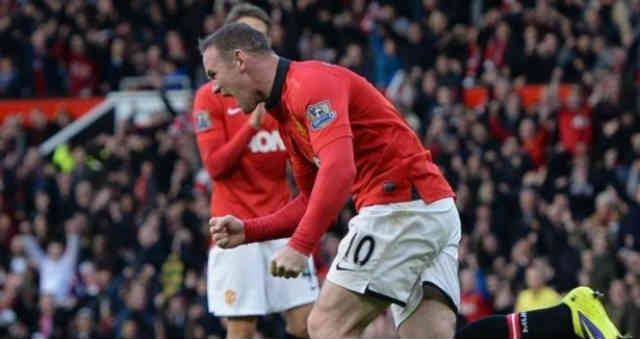 Rooney brings a good goal for his team against Stoke City