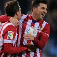 David Villa celebrates his smashing goals