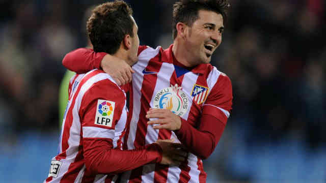 David Villa celebrates his smashing goals