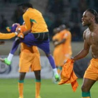 Ivory Coast celebrate their spot in the World Cup