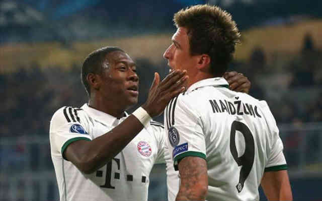 Mandzukic celebrates his goal and brings victory for Champions League