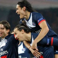 PSG celebrate their game in the Champions League