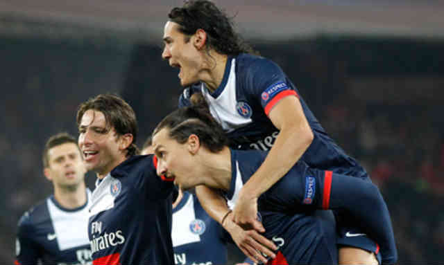 PSG celebrate their game in the Champions League