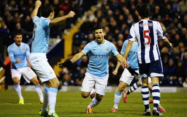 Aguero gets his goal once again for Manchester City