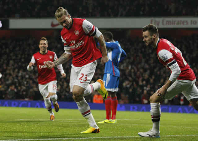 Bendtner would was in the Serie A brings a goal for the Gunners