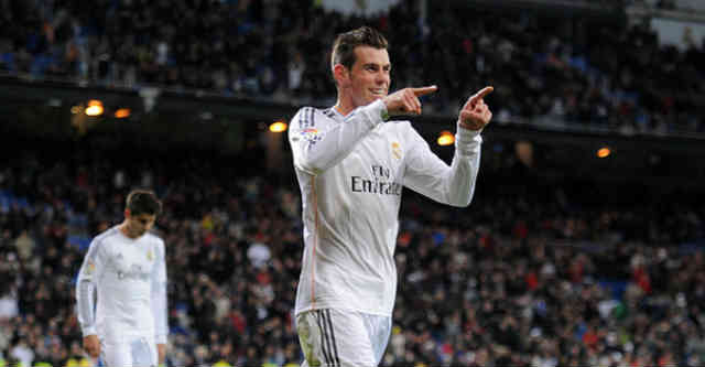 Gareth Bale with his first hat trick for Real Madrid