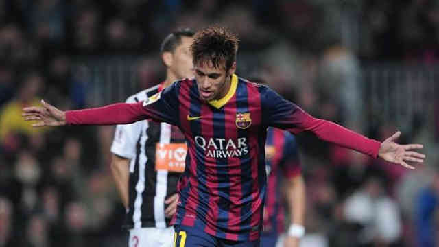 Neymar once again scores for his team Barcelona