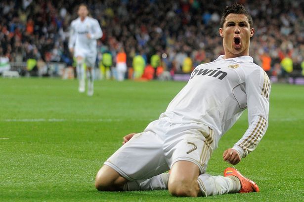 Cristiano Ronaldo celebrates another goal.