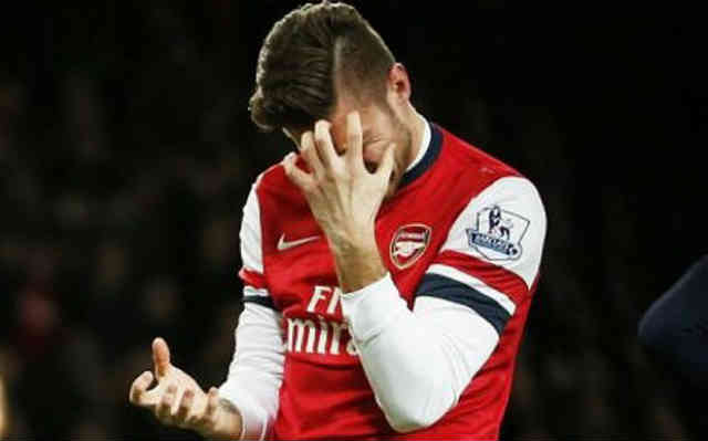 Giroud will face punishment by the Gunners